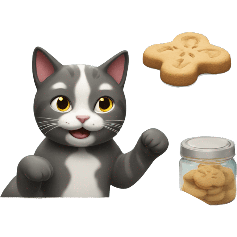 Cat making cookies emoji