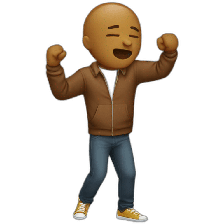 a men doing a dab emoji