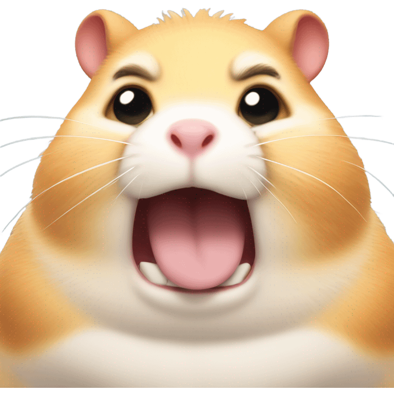 Chubby angry hamster emoji