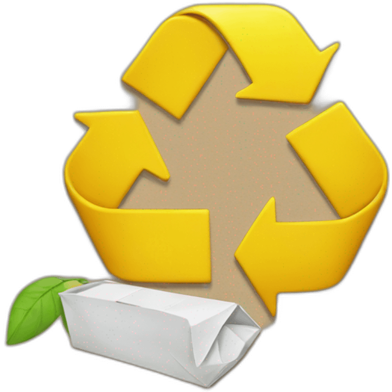 yellow recycling emoji