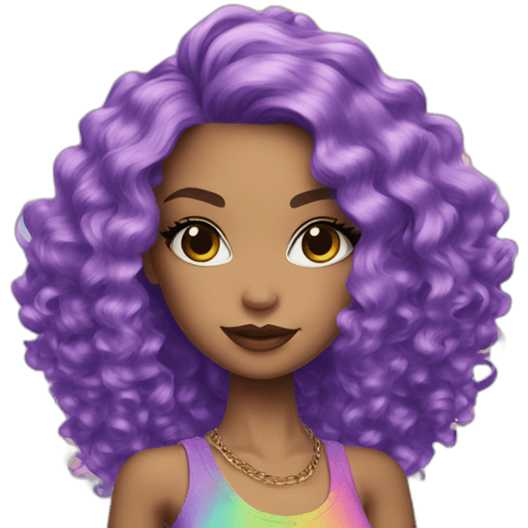 Rainbow high doll naomi emoji