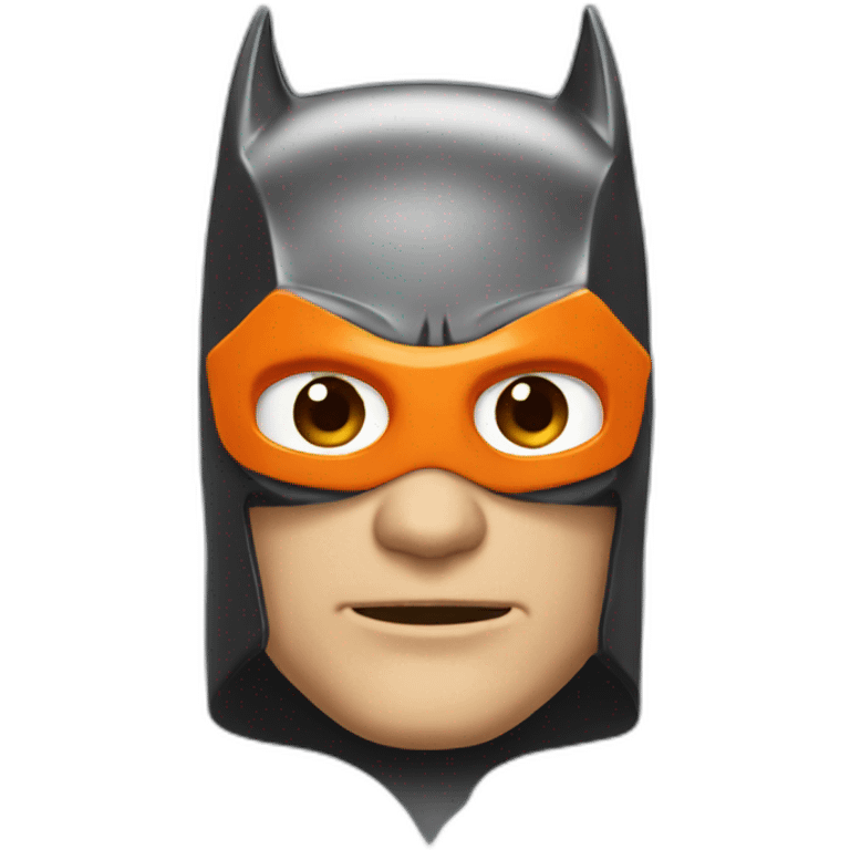 Batman avec une péruque orange emoji