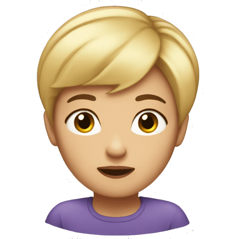 Short hair woman being delusional  emoji