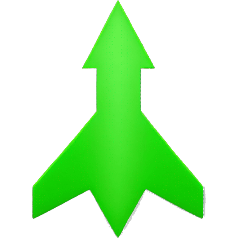 simple one green up arrow emoji