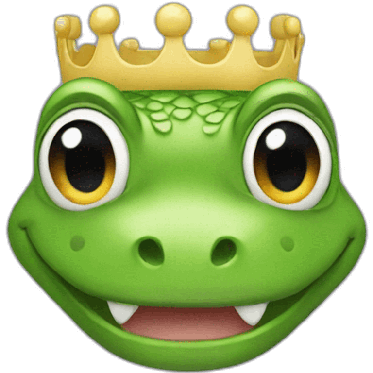 Princess crocodile  emoji