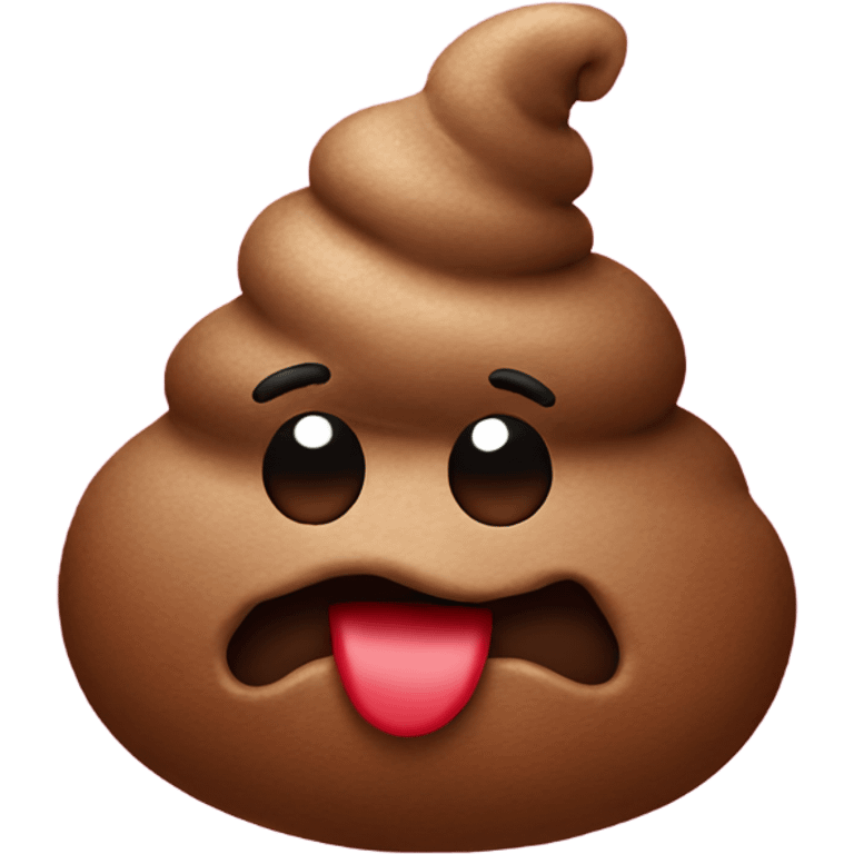 Poop with red hat emoji