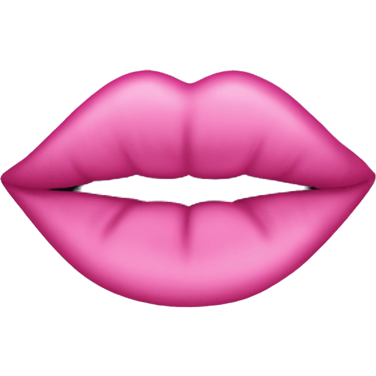 Pink kiss emoji