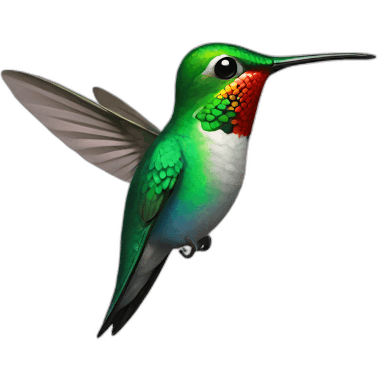 Hummingbird with laser eyes emoji