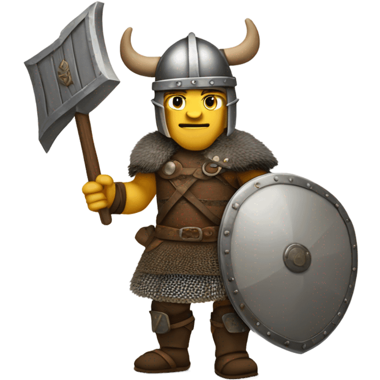 Viking with letter Q emoji