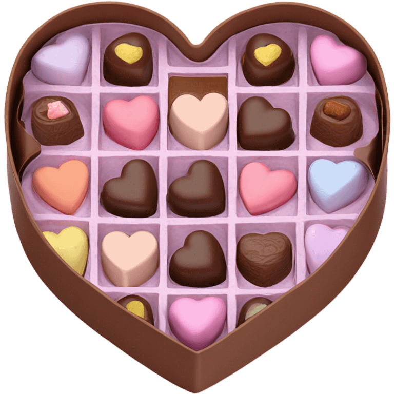 heart chocolate box pink pastel emoji