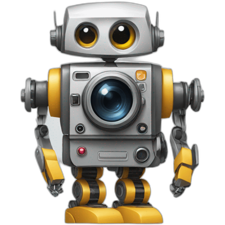 robot with a camera emoji