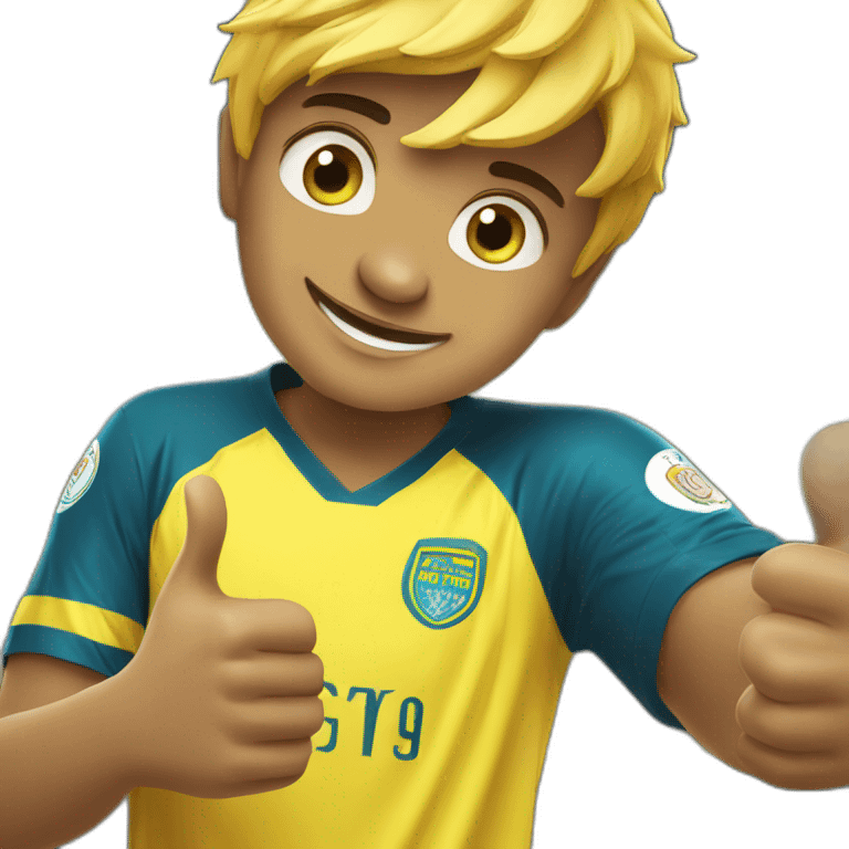 Hyderabad Fc Football Club Supporter thumbs up indian boy emoji