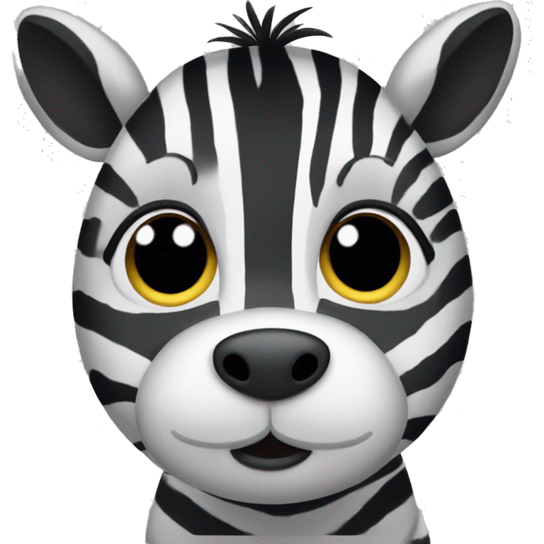 cute zebra with puppy eyes emoji