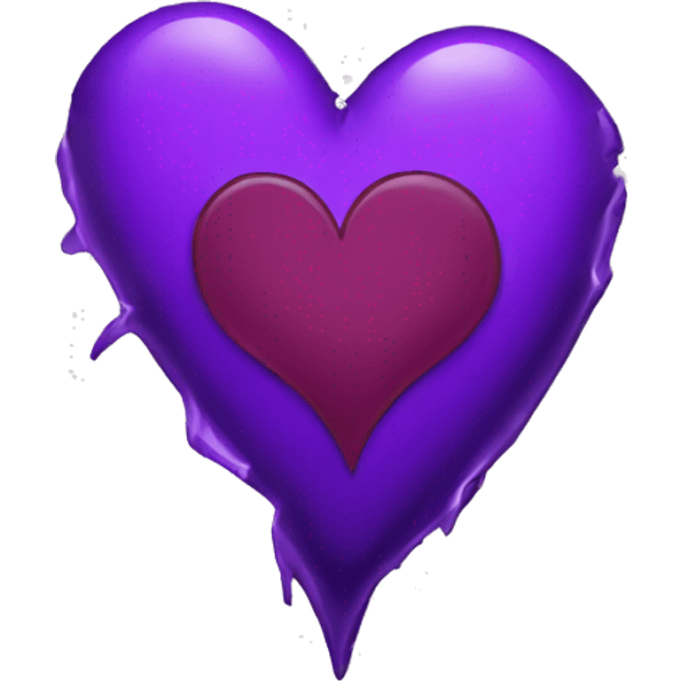 A broken purple heart emoji