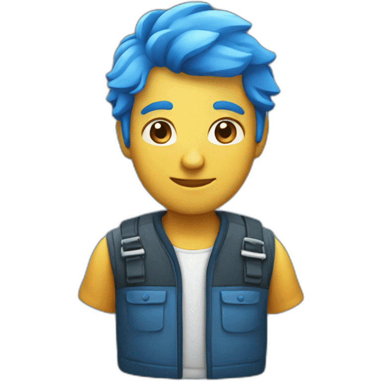 developer blue emoji