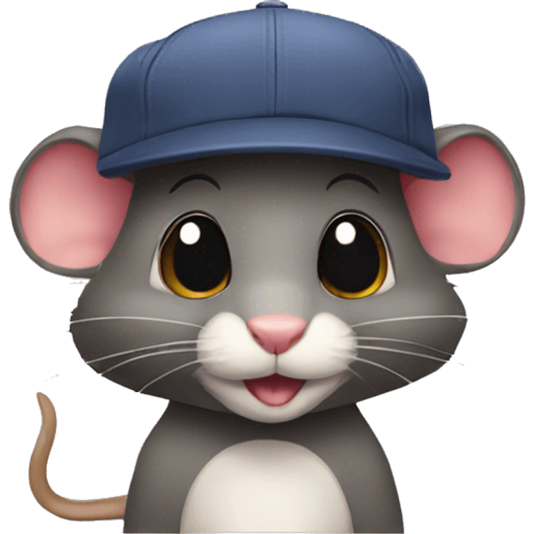 Ratón con gorra emoji