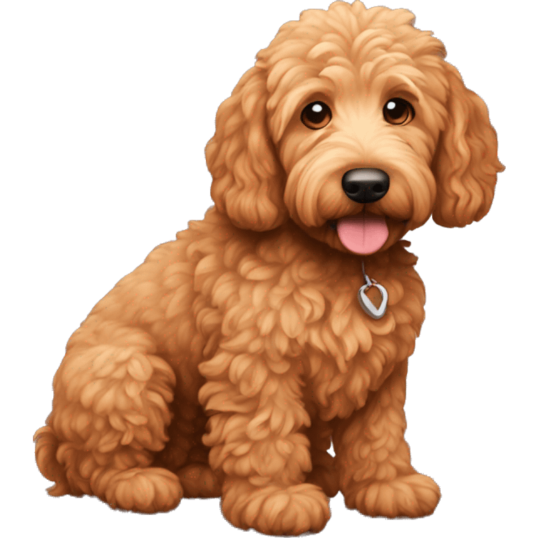 Red Golden doodle emoji