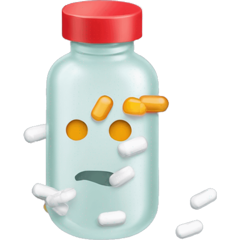 spilled pill bottle emoji