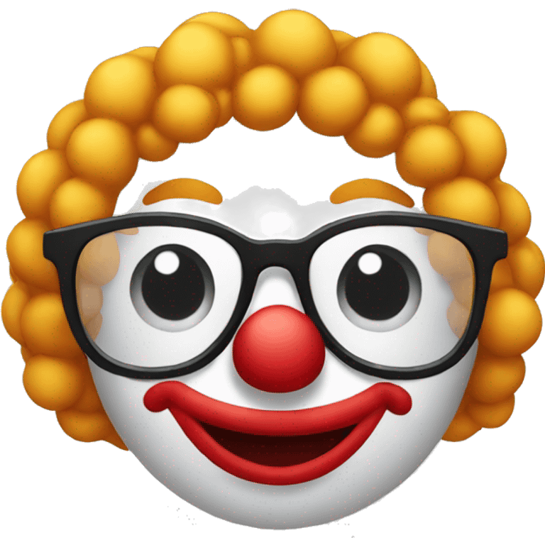 Clown glasses emoji