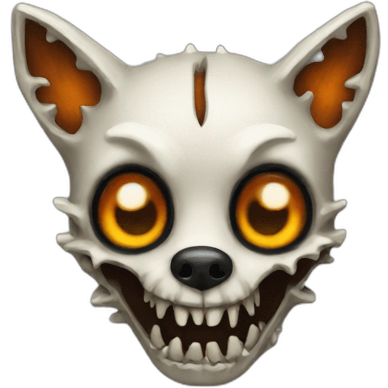 Zombie skeleton fox emoji