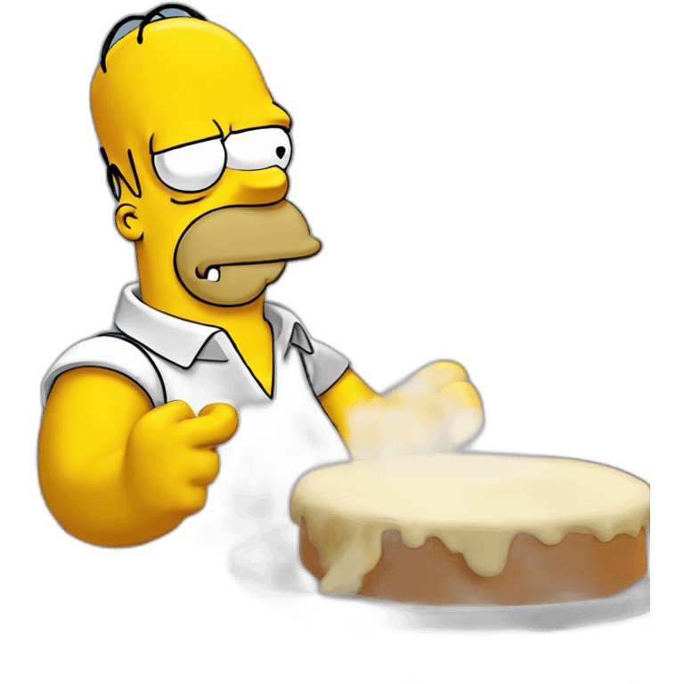 Homer Simpson snorting flour emoji