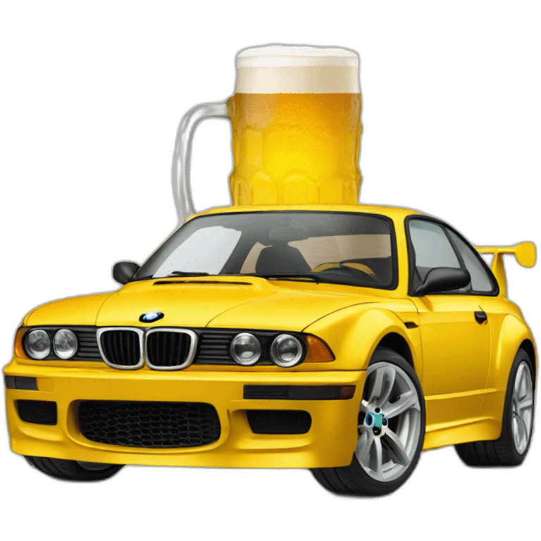 BMW porschePikachu drinks a beer emoji