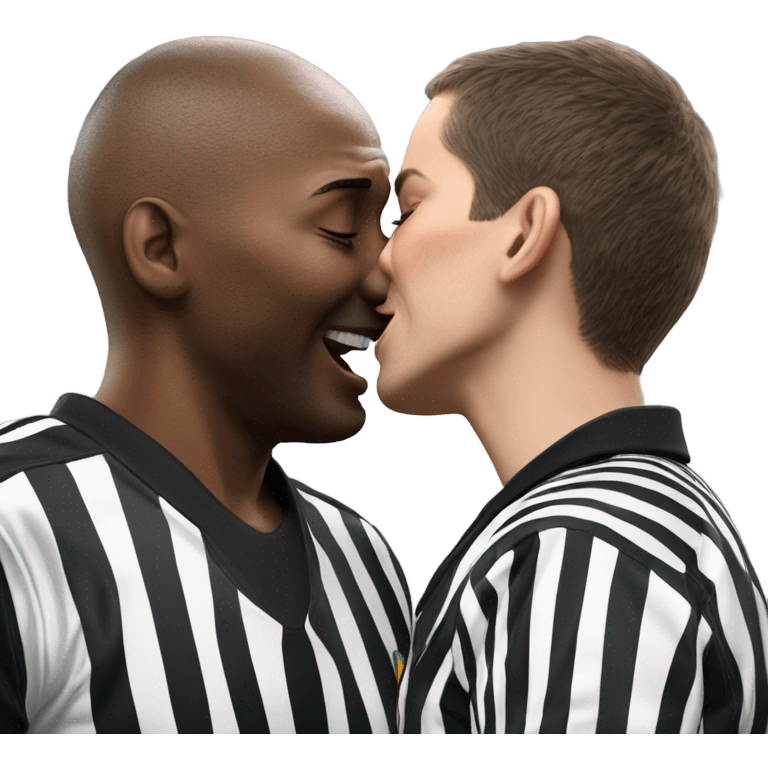 Referee kissing player emoji