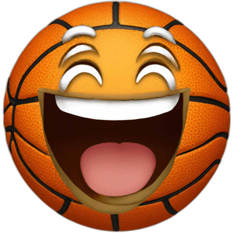 Basketball With A Smilling Face Emoji AI Emoji Generator