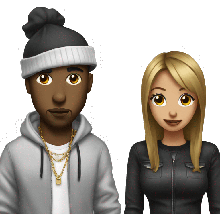  rap man vs Girl  emoji