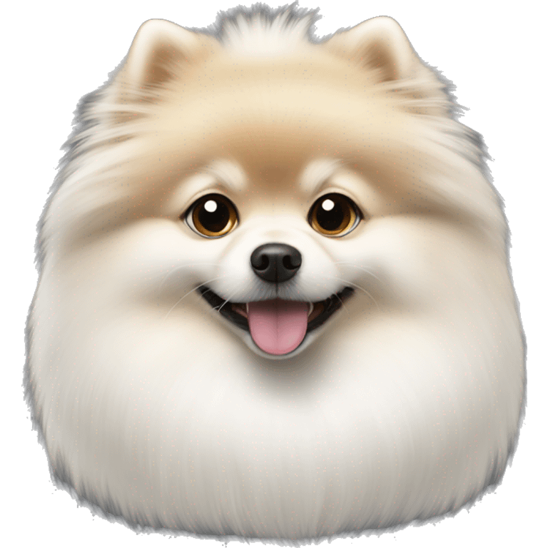 White Pomeranian  emoji