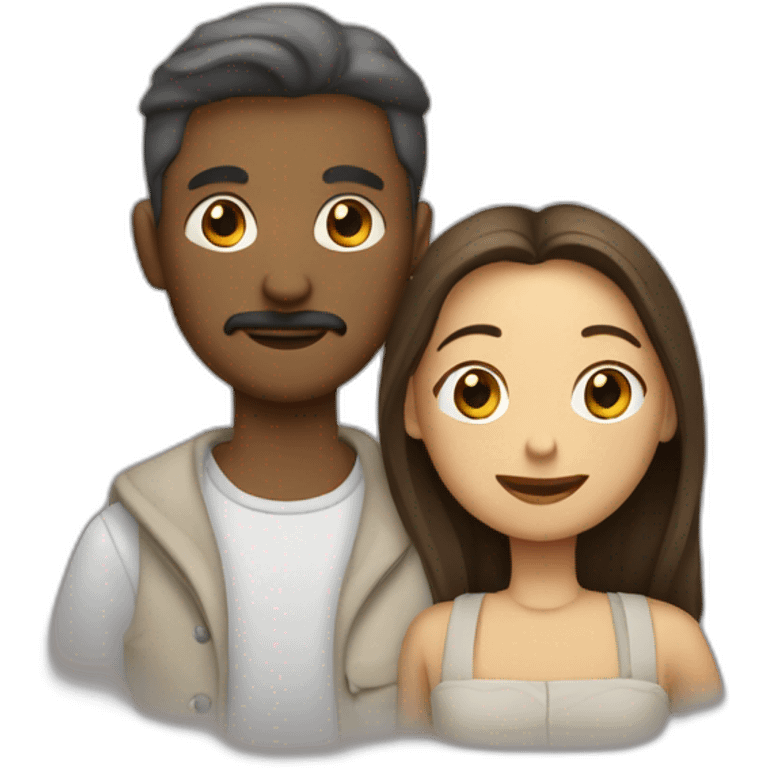 Homme et femme faisant un câlin serré emoji