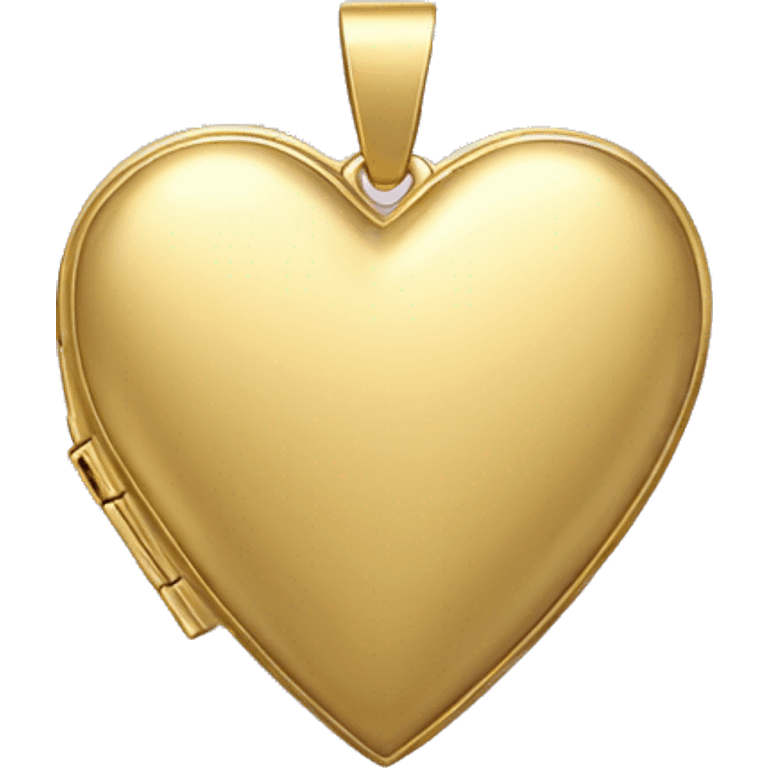 Gold heart locket emoji