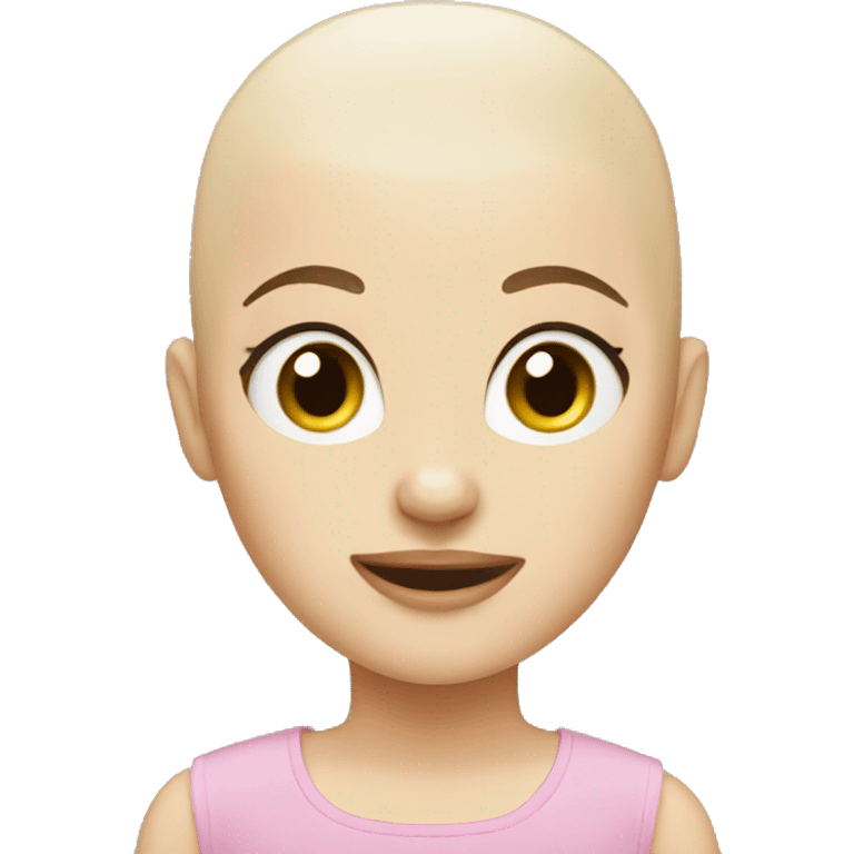 Bald head girl emoji