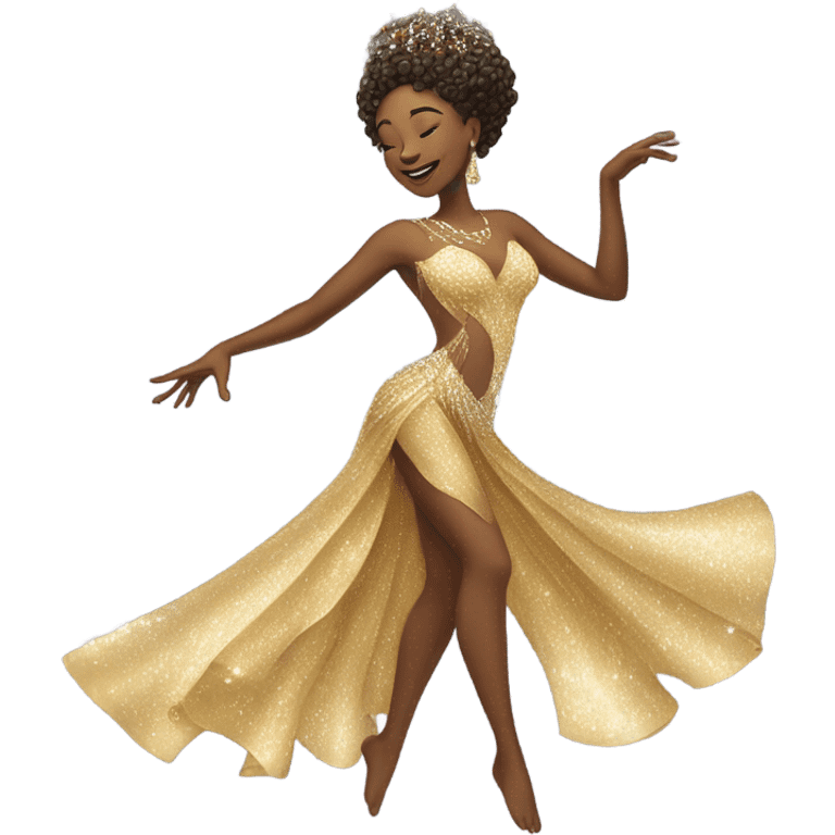 Diamond Woman dancing emoji