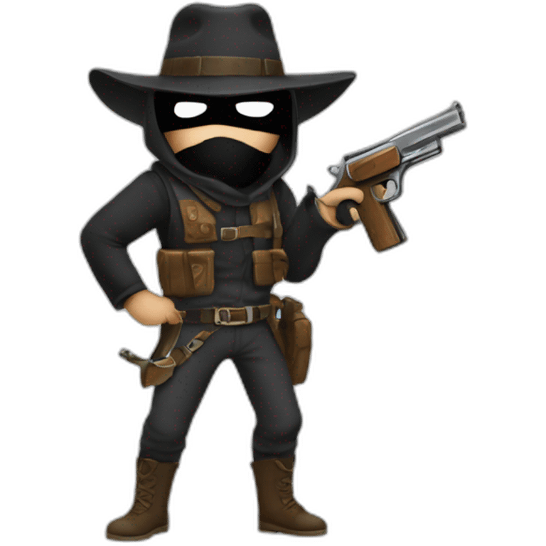 Bandit with gun emoji