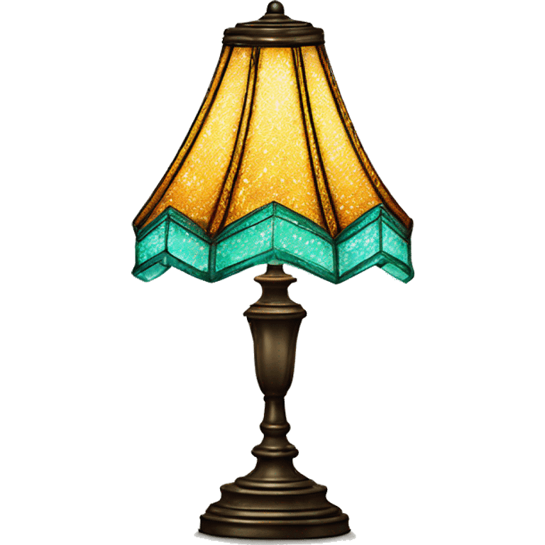 Glitter Tiffany lamp emoji