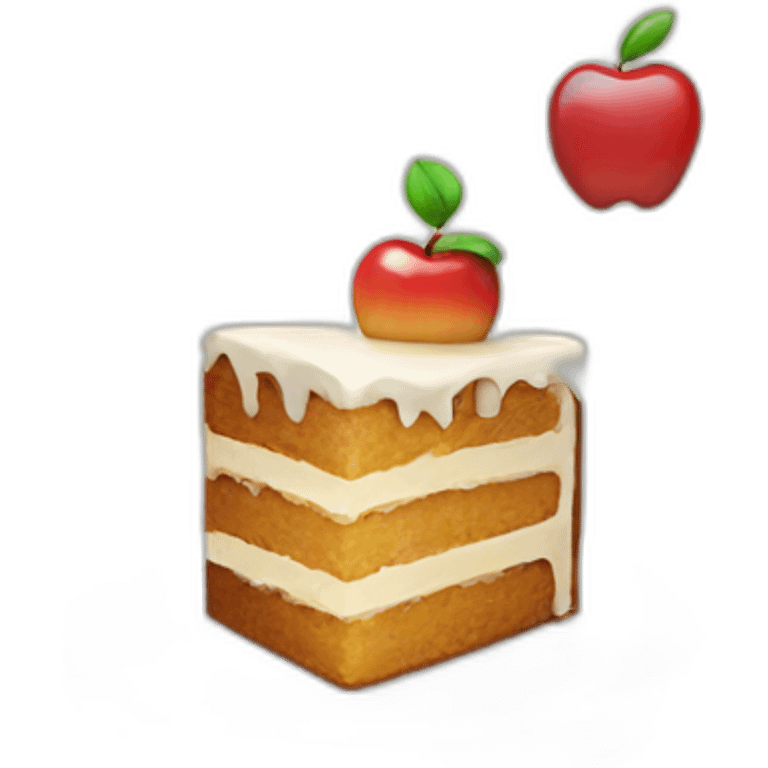 apple cake and technology emoji