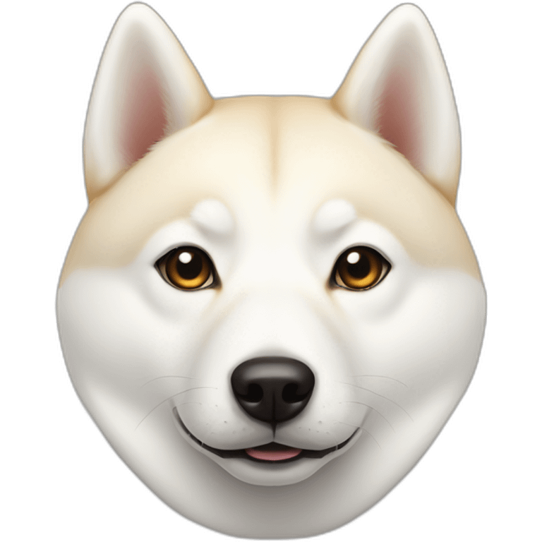 white shiba inu face emoji