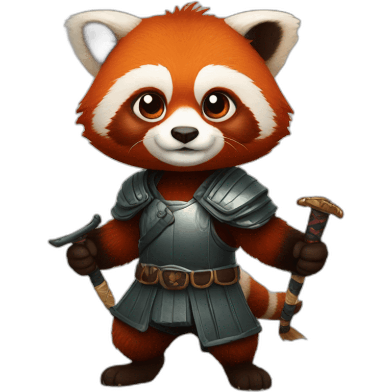 Red Panda with sword emoji