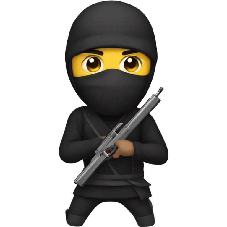 ninja with gun emoji