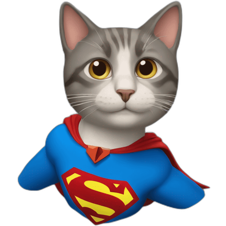 Cat superman emoji