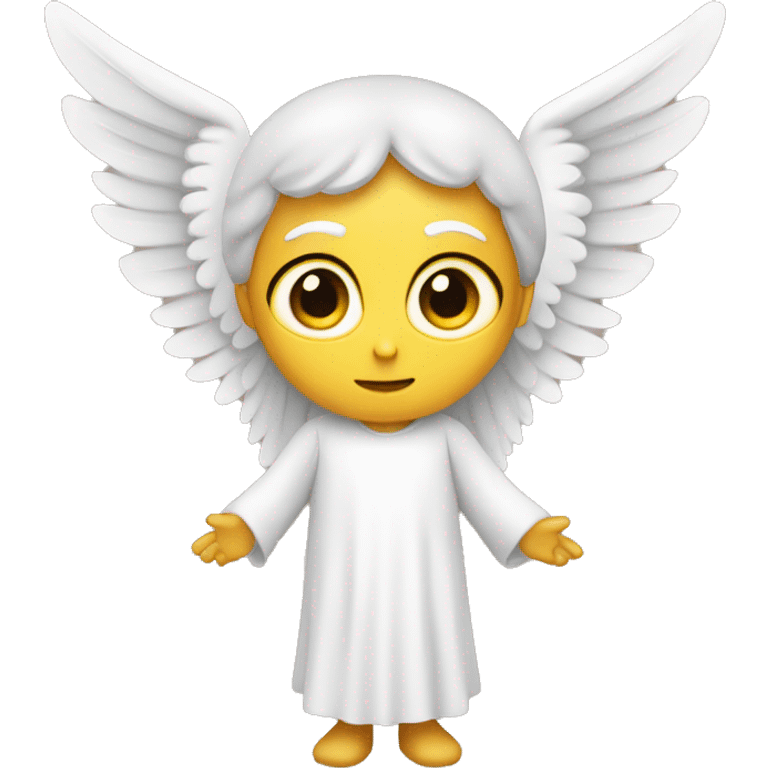 biblically accurate angel as an eye with wings emoji