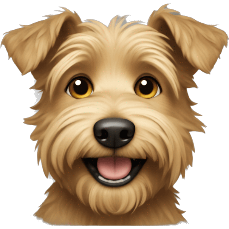 light brown scruffy terrier smiling emoji