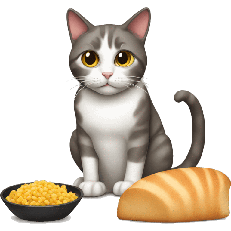 cat with food emoji