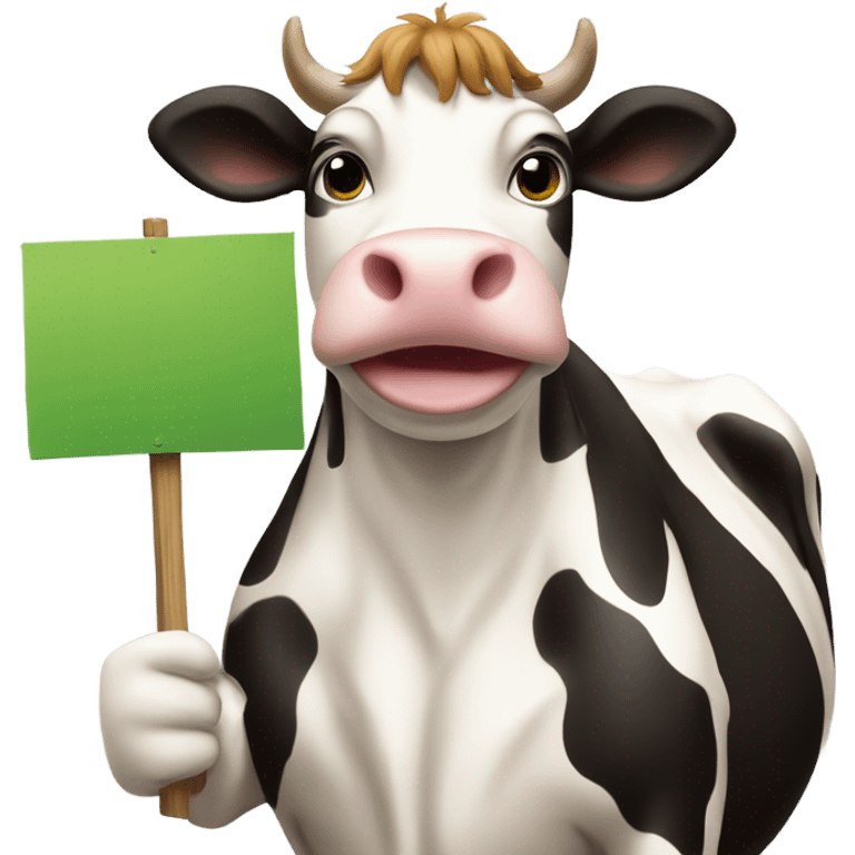 cow holding a sign that says “happy birthday savannah” emoji