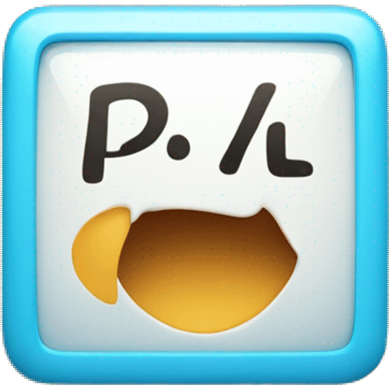 A white square that says "P4L" IN LETTERS in the middle in light blue emoji