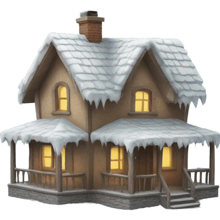 Winter house emoji