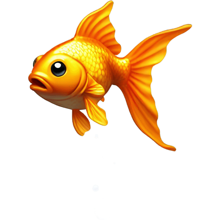 Gold fish with drip emoji