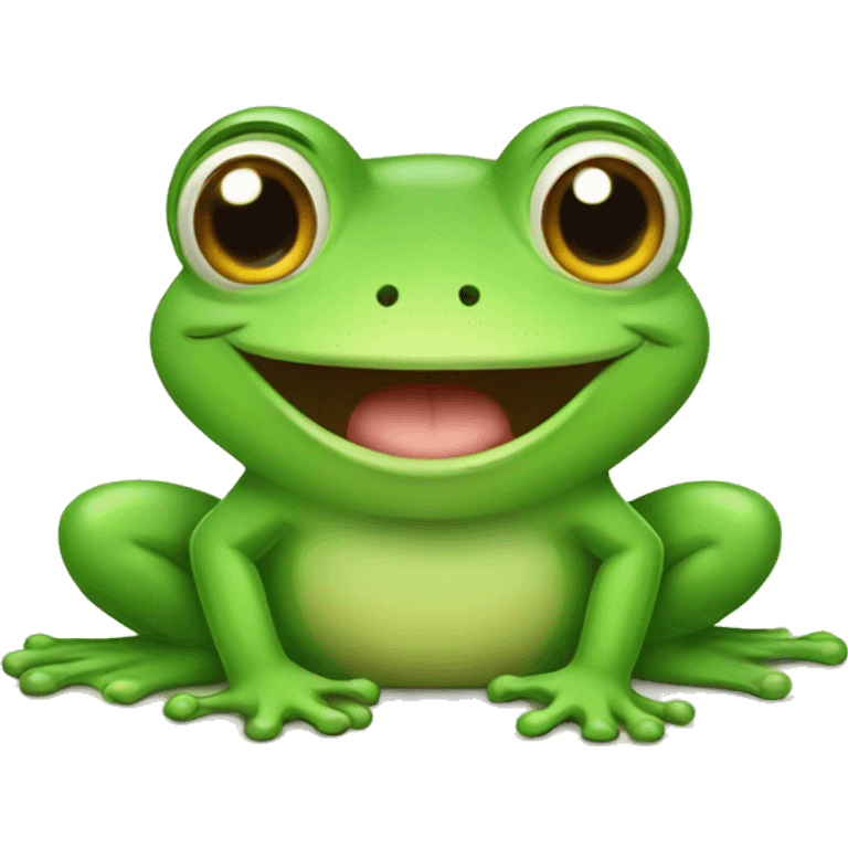 Happy frog emoji