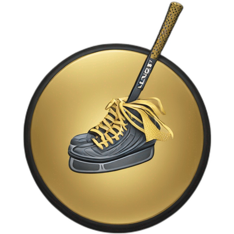 golden hockey puck emoji